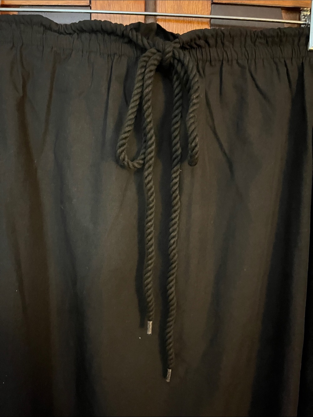 NWT Heyson Black Drawstring Paperbag Waist Column Skirt w/Pockets & Back Vent - Picture 2 of 6